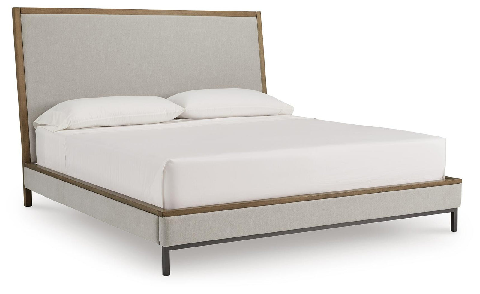 Tomtyn Upholstered Bed - Light Brown  (B622-SI)
