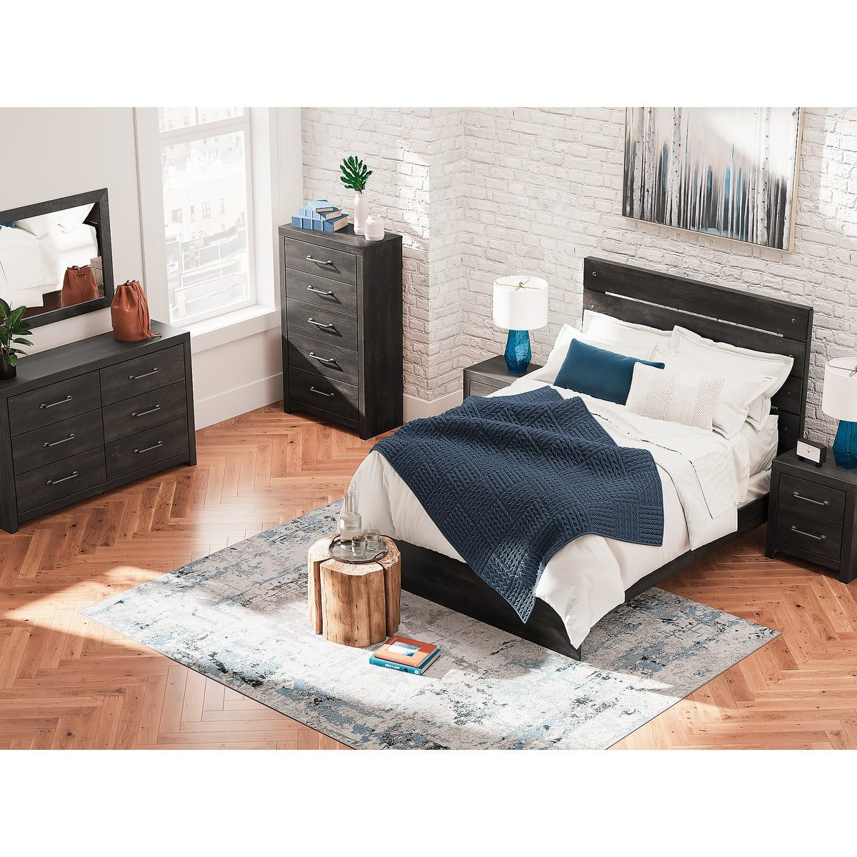 Hollivern Queen Panel Bed (PCB2108-SI) - Image 11