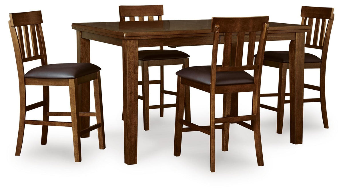Ralene Counter Height Dining Table and 4 Barstools (D594-SI)