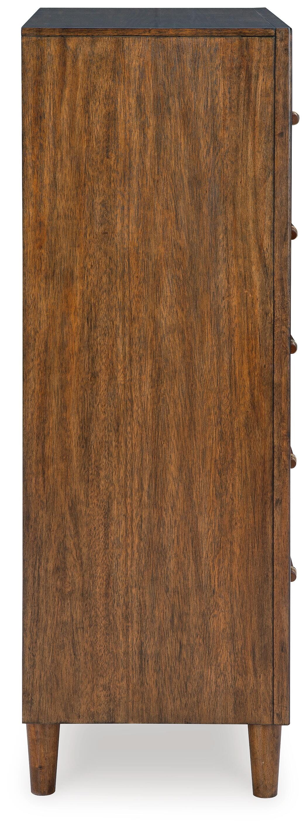 Lyncott Upholstered Bed, Chest and Nightstand - Brown  (B615-SI) - Image 5