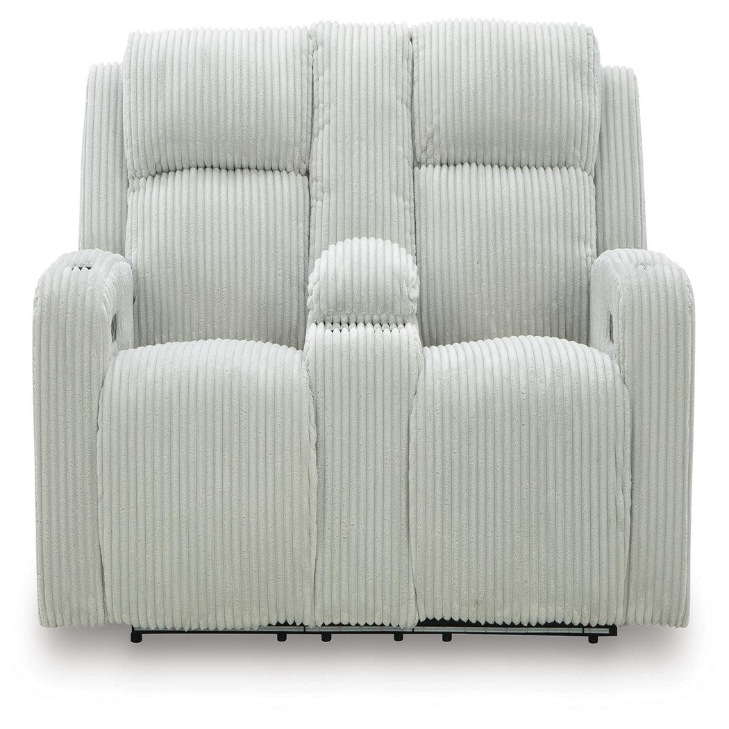 Carvara Power Reclining Sofa and Loveseat (PC64203-SI) - Image 9