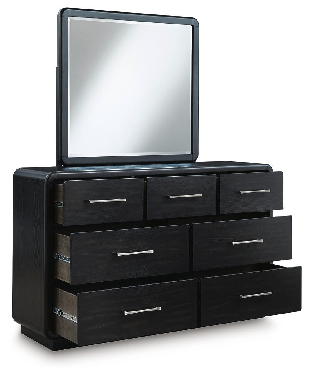Rowanbeck Dresser and Mirror - Black  (B821-SI) - Image 2