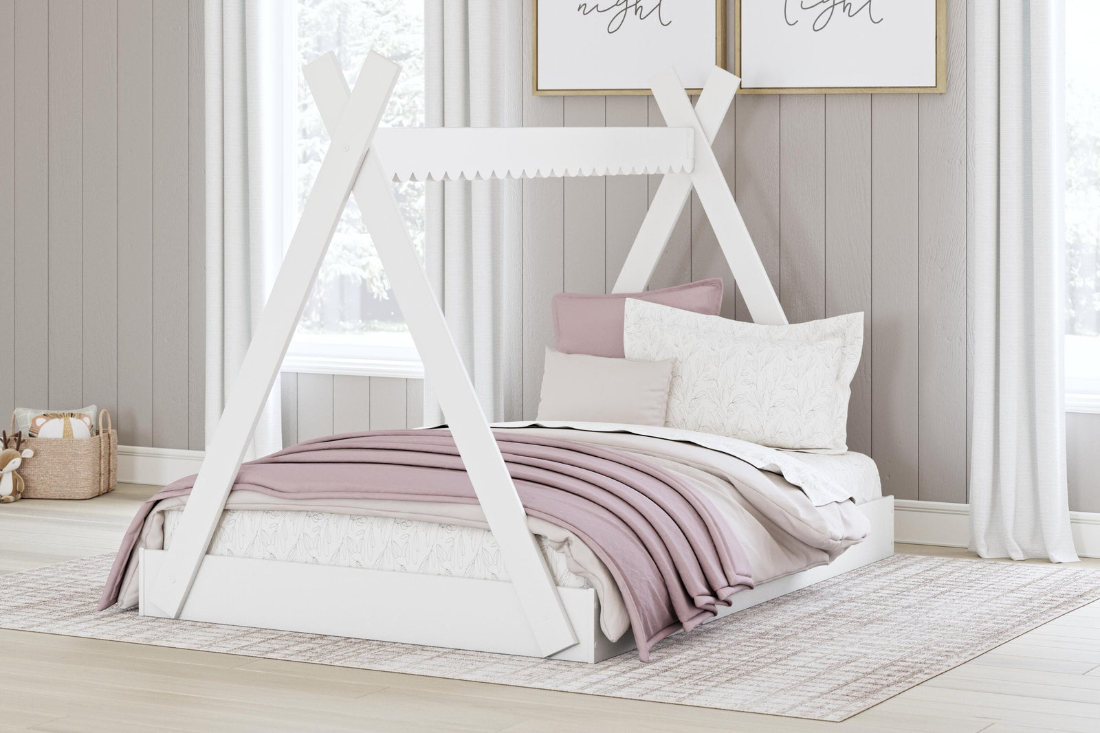 Hallityn Tent Bed (Youth) - White  (EB1810-SI) - Image 8
