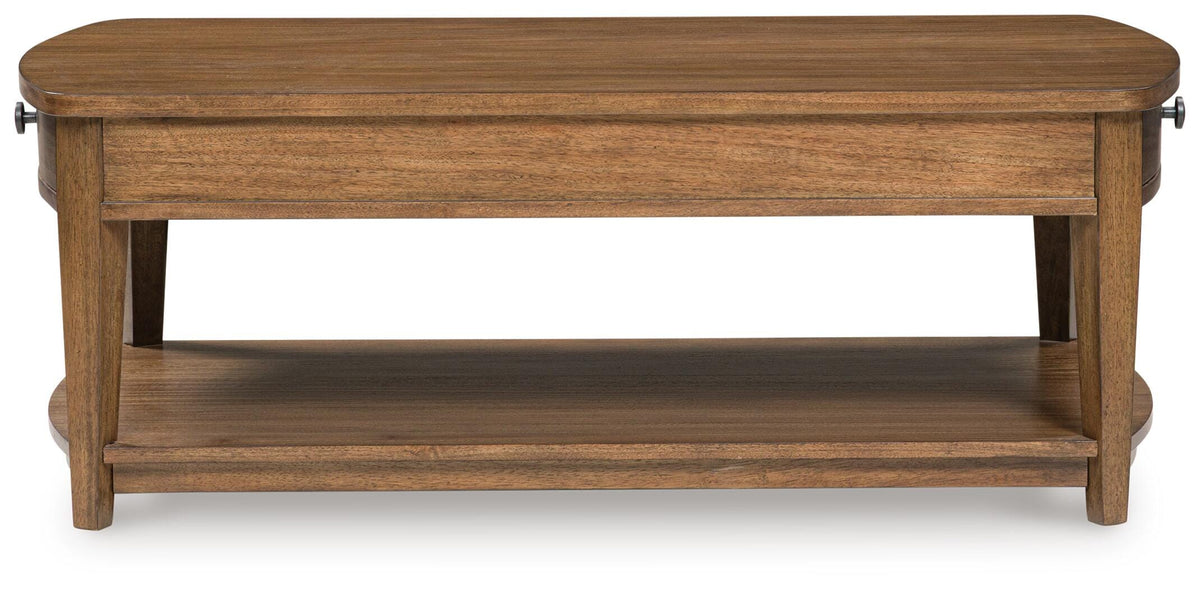 Burkbyer Coffee Table - Brown  (T513-SI) - Image 4