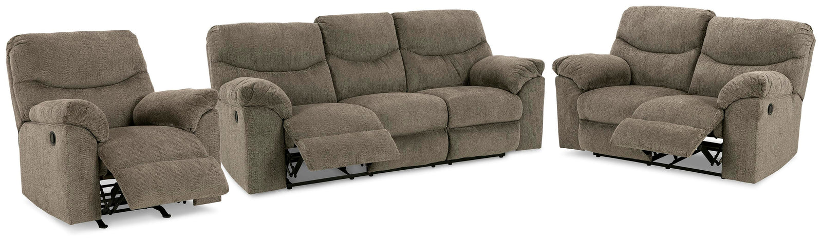 Alphons Reclining Sofa, Loveseat and Recliner (28201-SI)