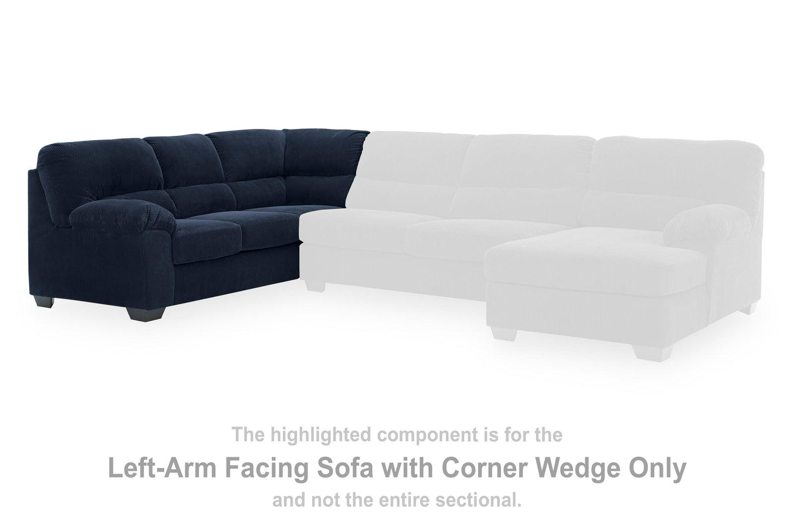 SimpleJoy Left-Arm Facing Sofa with Corner Wedge (24205-SI) - Image 30