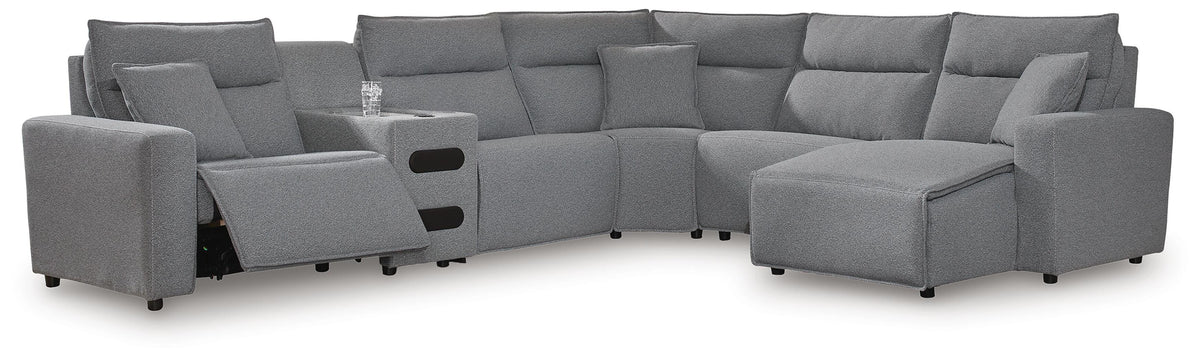 Modmax II 6-Piece Reclining Sectional with Chaise and Audio Console (65906-SI)