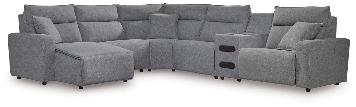 Modmax II 6-Piece Reclining Sectional with Chaise and Audio Console (65906-SI)