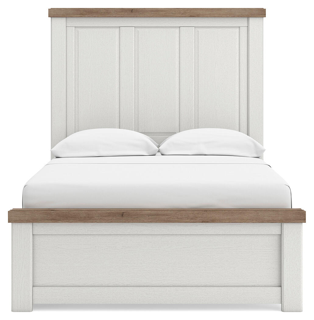 Savonport Full Panel Bed with Storage (Youth) - White/Brown  (B4615-SI) - Image 5