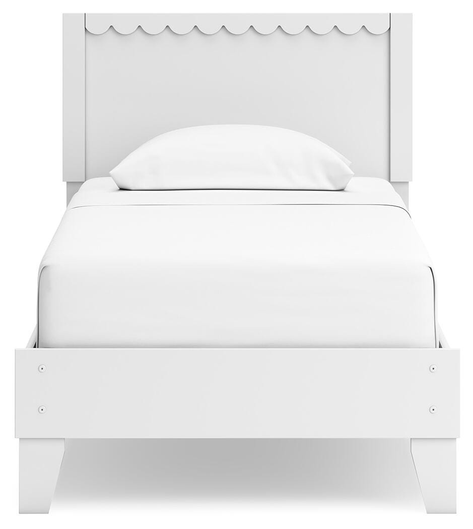 Hallityn Panel Platform Bed (Youth) - White  (EB1810-SI) - Image 4