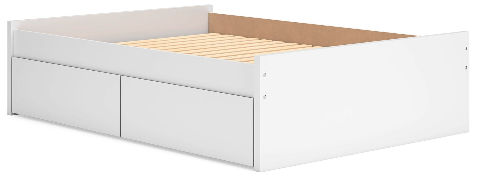 Onita Platform Bed with 2 Side Storage (Youth) - White  (EB9630-SI) - Image 2