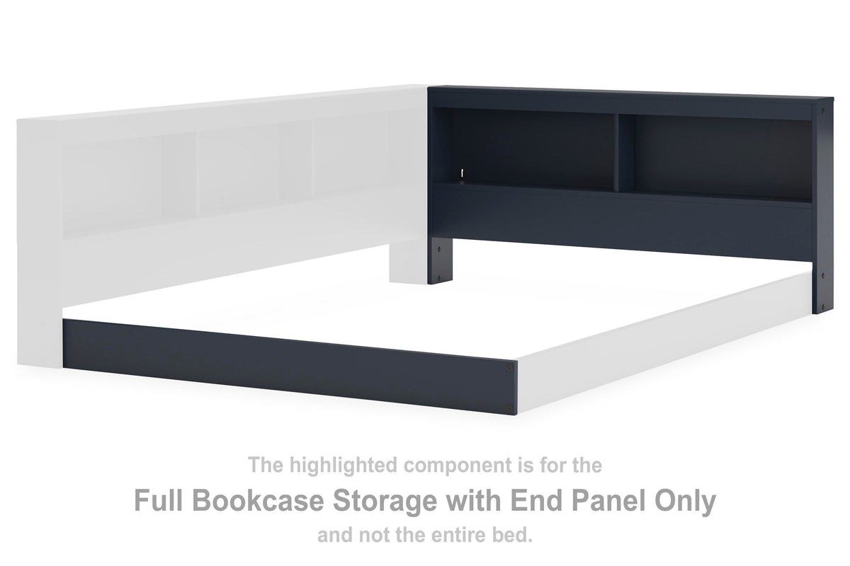 Simmenfort Bookcase Storage with End Panel (Youth) - Navy Blue  (EB1528-SI) - Image 2