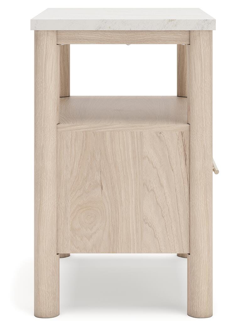 Cadmori Upholstered Panel Bed, Dresser, Mirror and Nightstand - Two-tone  (B2615-SI) - Image 19