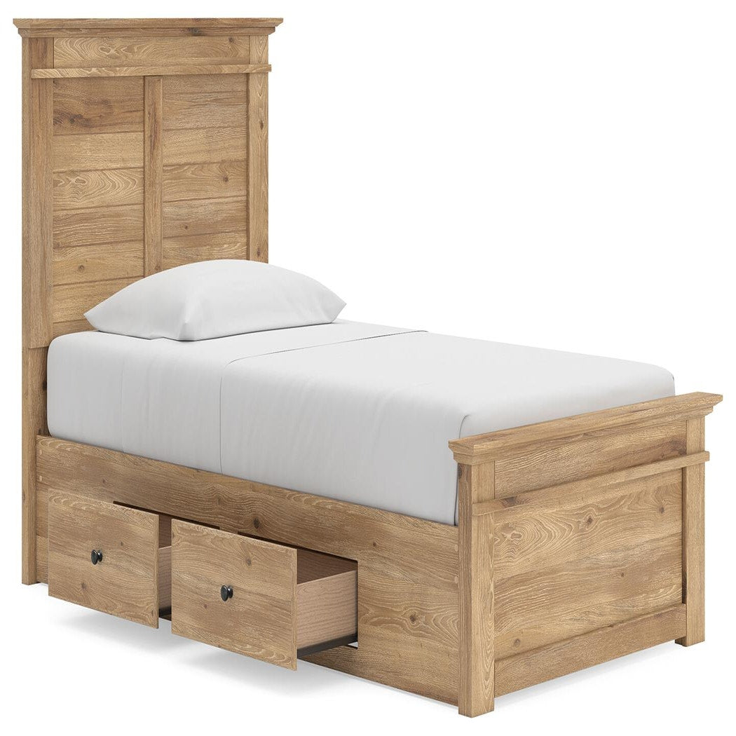 Makidern Twin Panel Storage Bed (PCB1170-SI) - Image 4