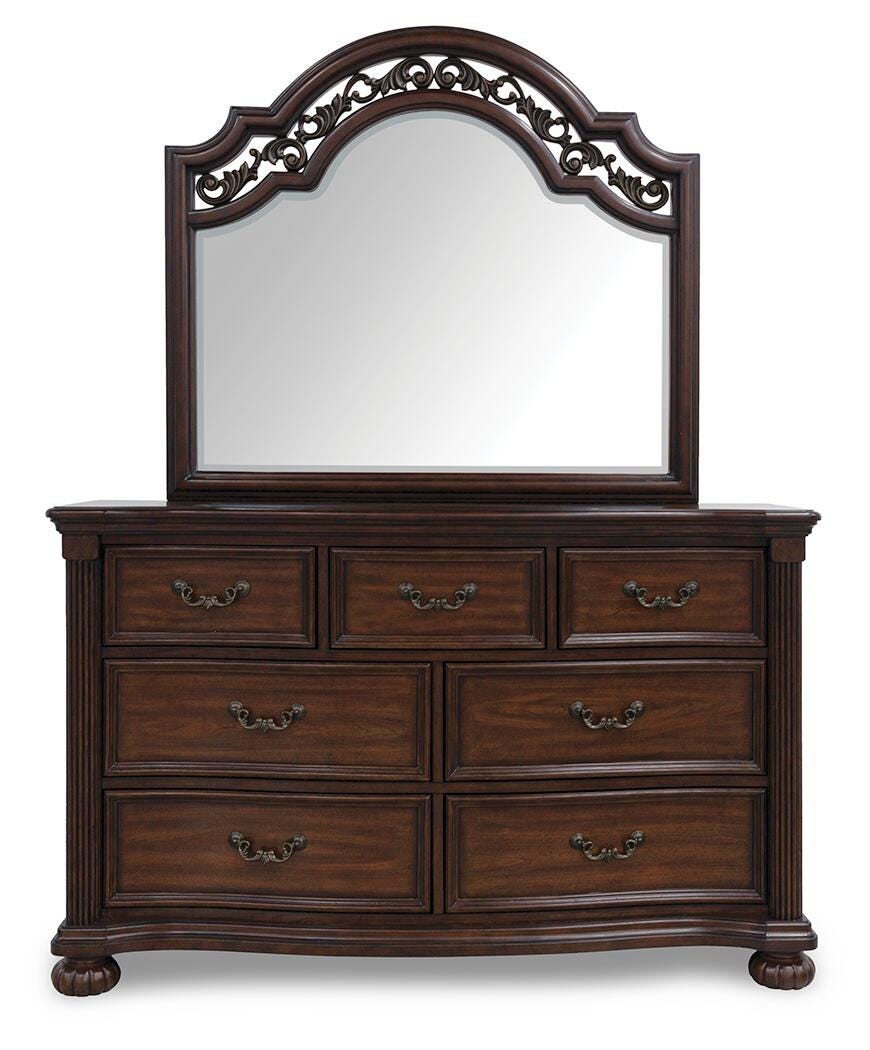 Lavinton Poster Bed, Dresser, Mirror and 2 Nightstands (B764-SI) - Image 2