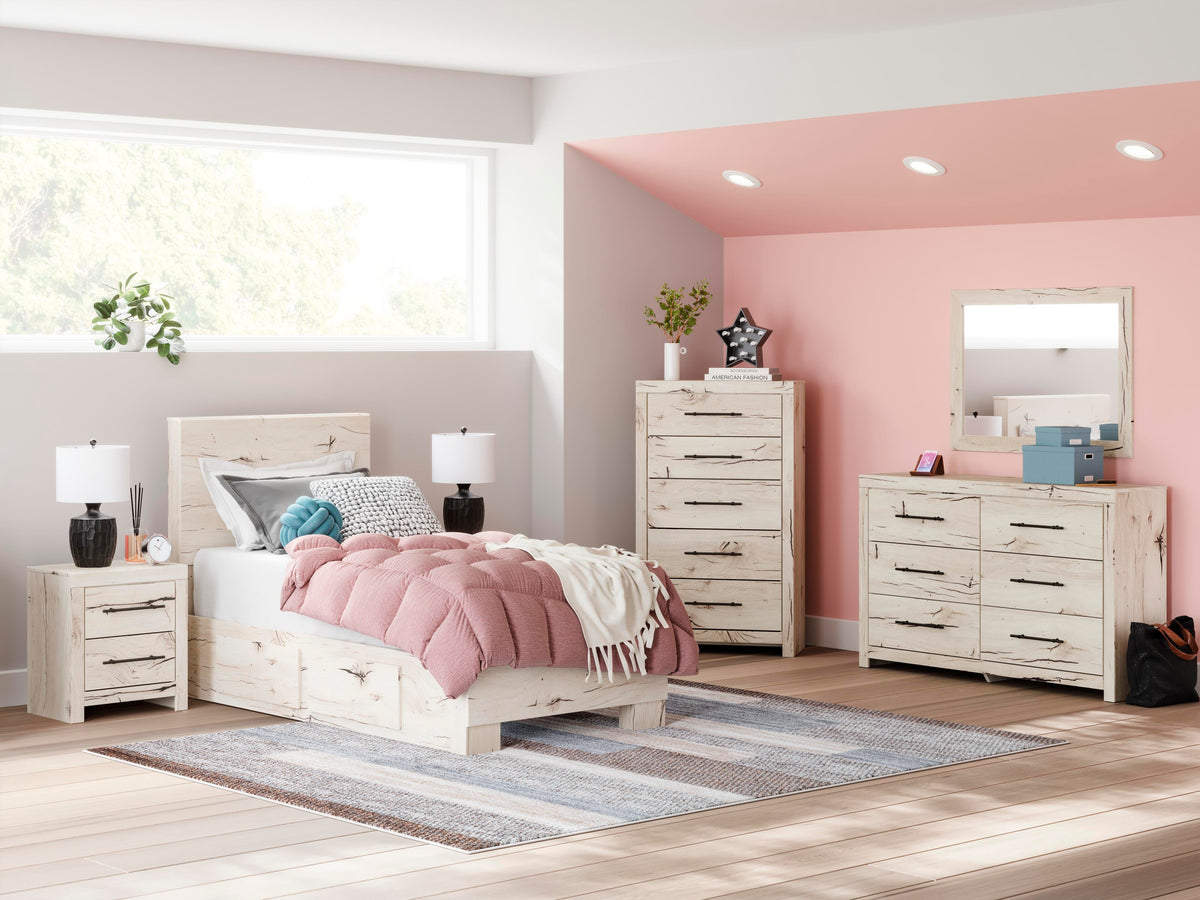 Lawroy Panel Bed with Storage, Dresser and Mirror - Light Natural  (B2310-SI) - Image 14