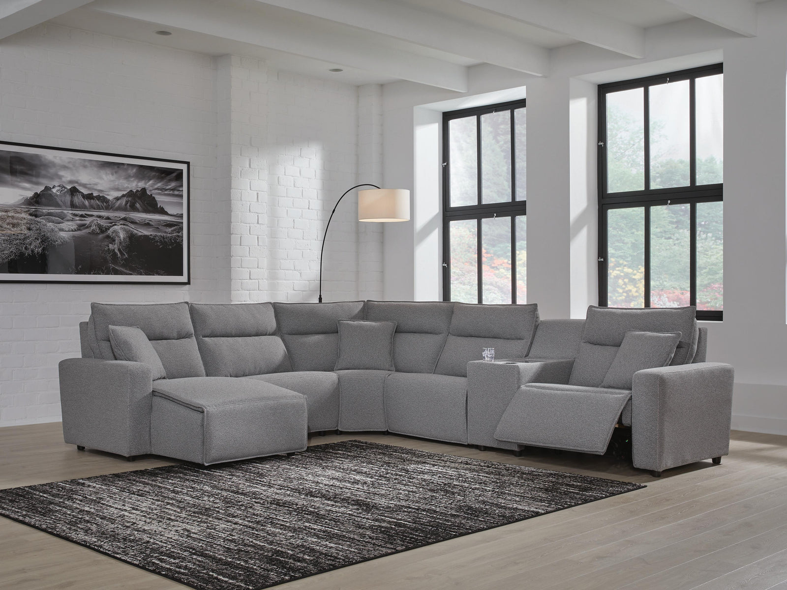 Modmax II 6-Piece Power Reclining Sectional with Chaise and Console (65906-SI) - Image 2