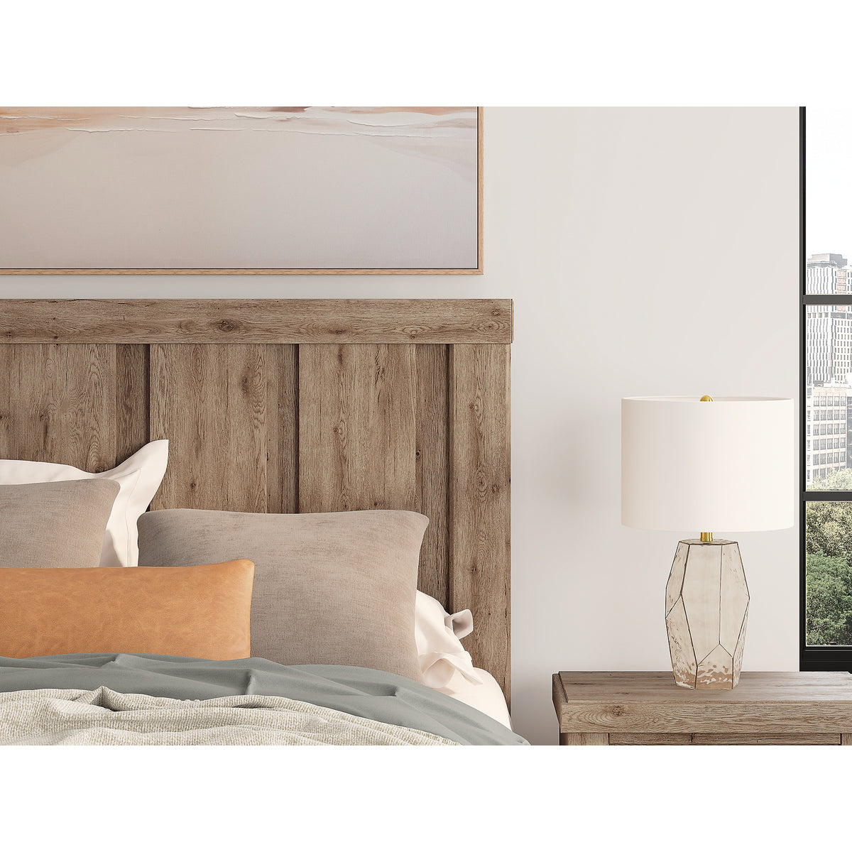 Oliandon Queen Panel Storage Bed (PCB2844-SI) - Image 11