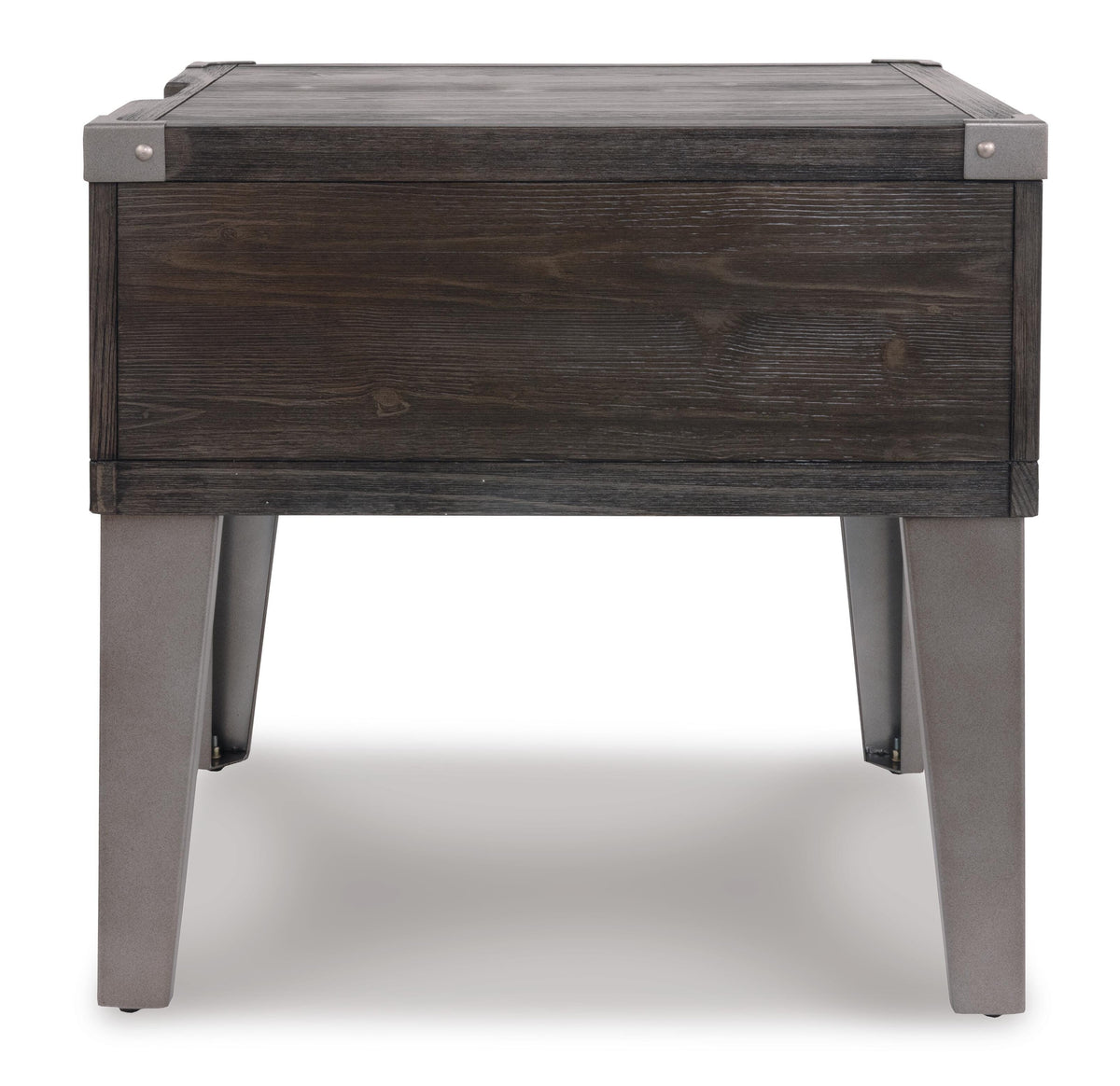 Todoe End Table with USB Ports &amp; Outlets - Dark Gray  (T901-SI) - Image 6