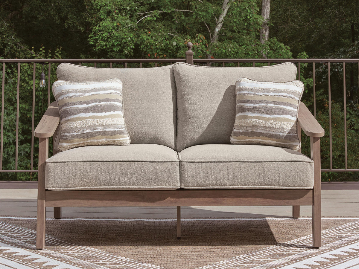 Harmony Headlands Outdoor Loveseat with Cushion (PCP428-SI) - Image 2