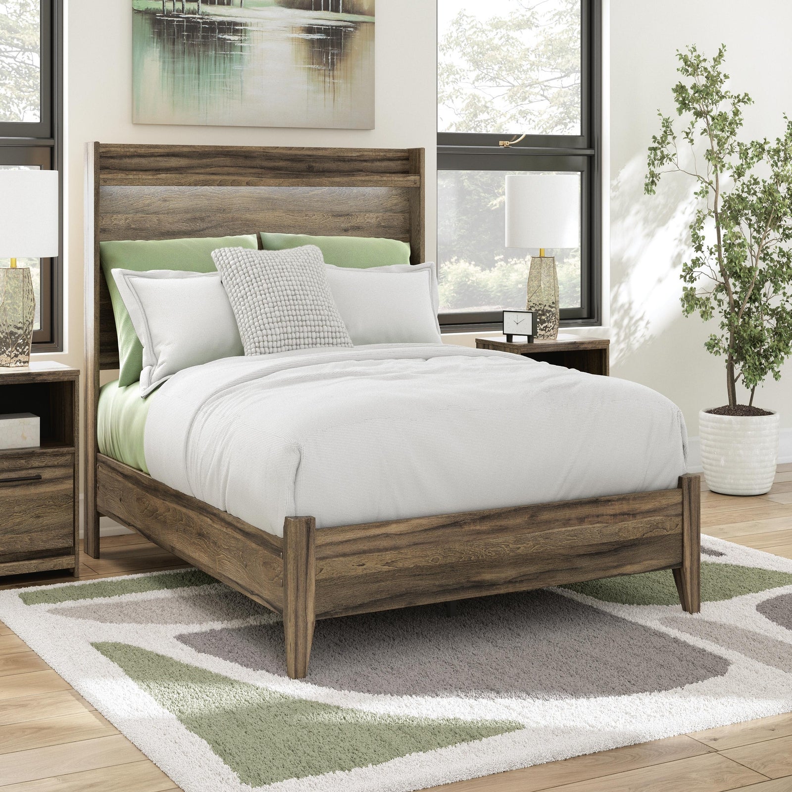 Elbrim Queen Panel Bed, Dresser and Mirror (PCB2005-SI) - Image 18