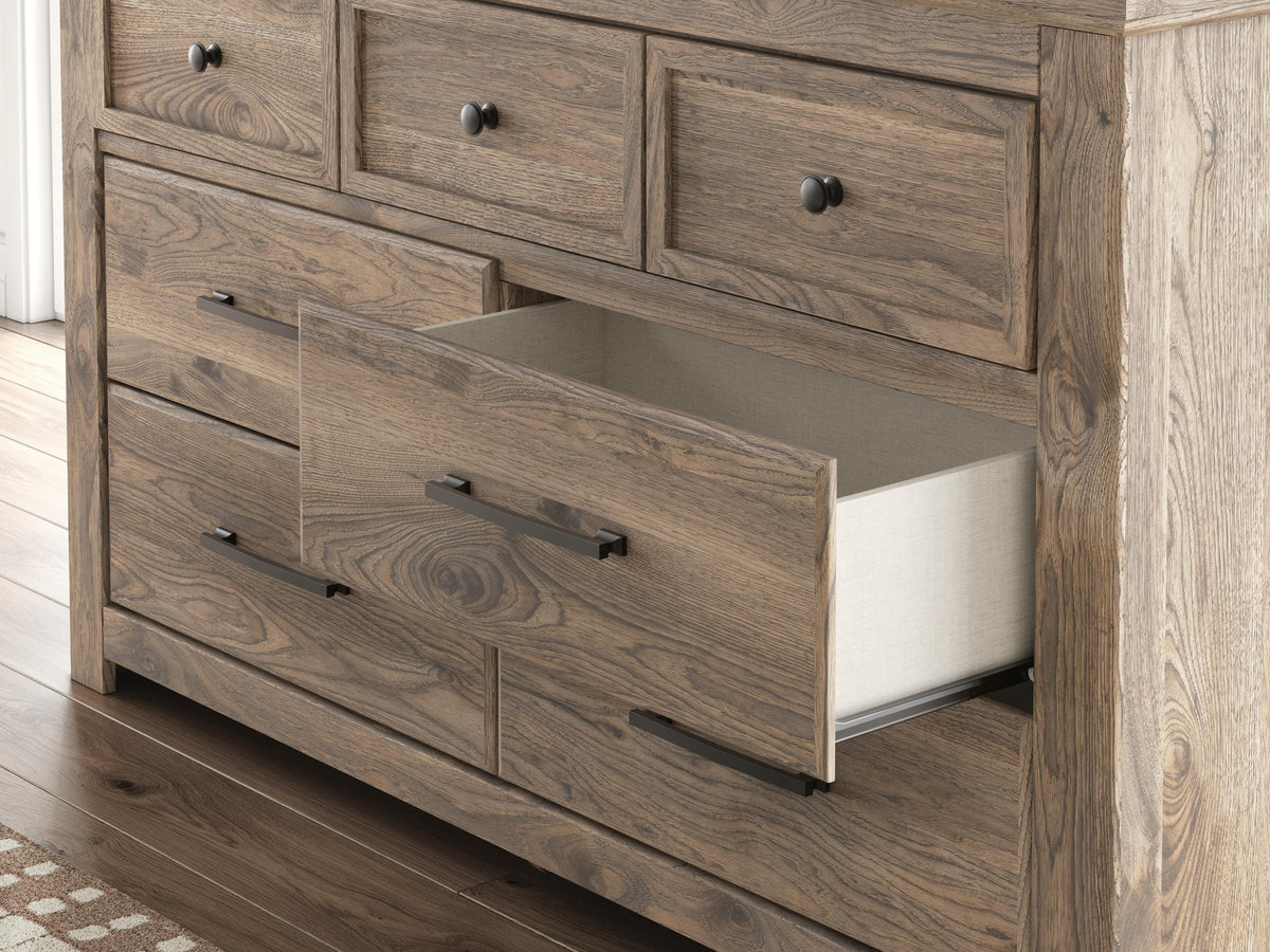 Rusticott King Poster Bed, Dresser, Mirror and Nightstand (PCB2260-SI) - Image 24