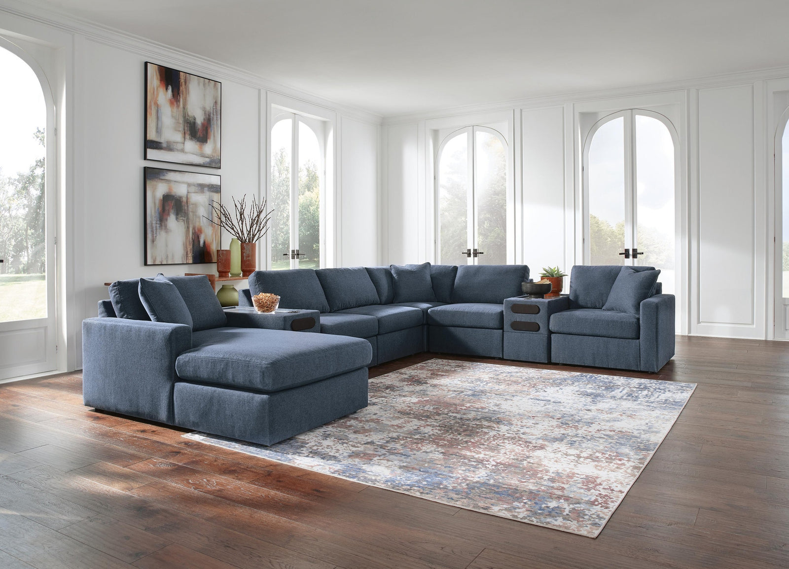 Modmax 8-Piece Sectional with Storage Chaise and Audio Consoles (92121-SI) - Image 6