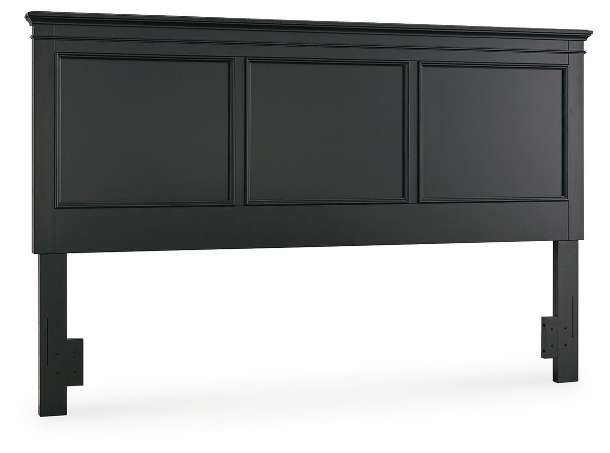 Lanolee Panel Headboard - Black  (B687-SI) - Image 2