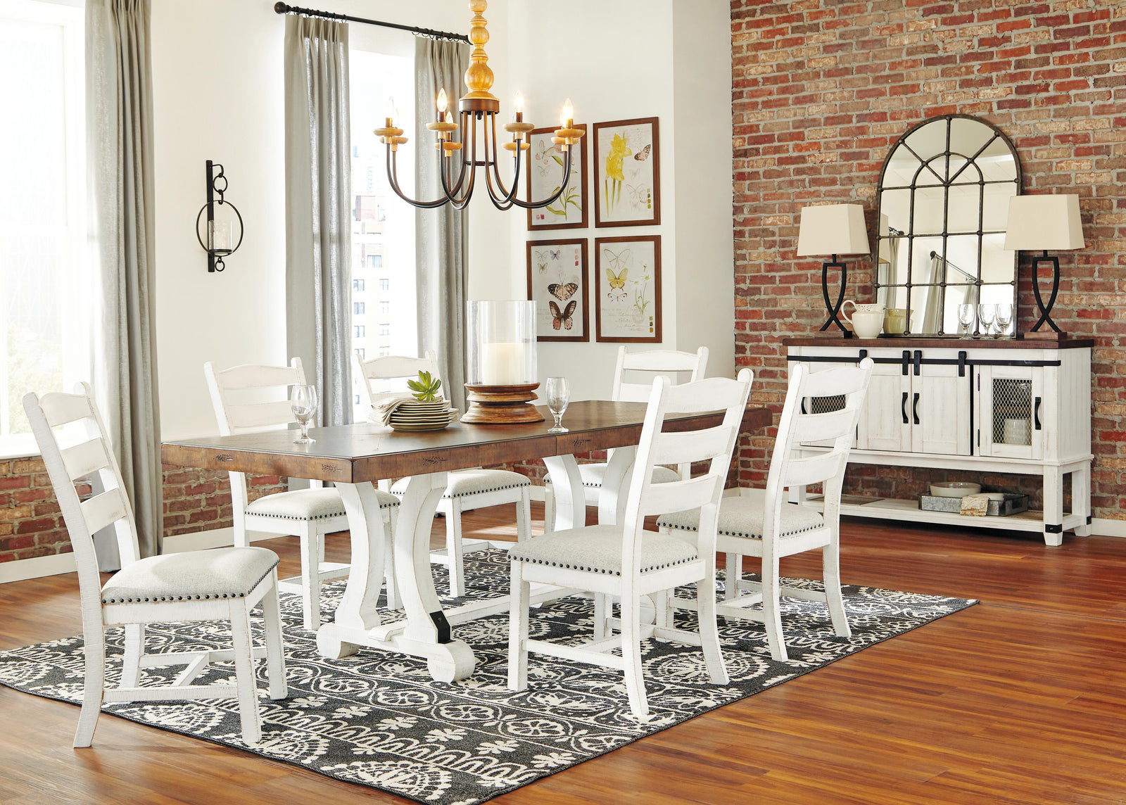 Valebeck Dining Table and 8 Chairs with Server (D546-SI) - Image 14