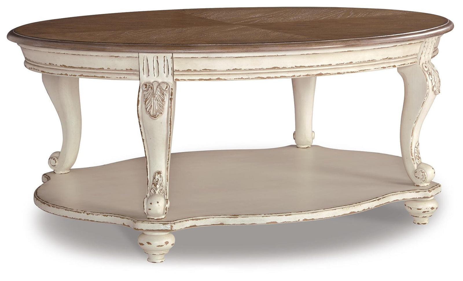 Realyn Coffee Table and 2 End Tables - White/Brown  (T743-SI) - Image 3