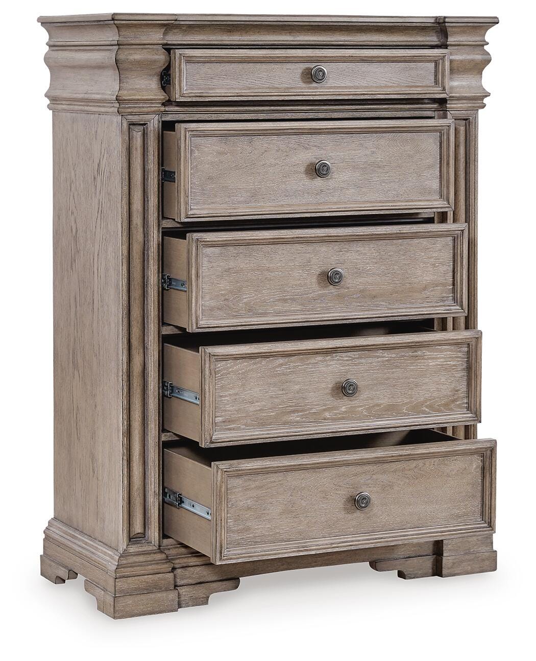 Blairhurst Panel Bed, Chest and 2 Nightstands (B916-SI) - Image 4