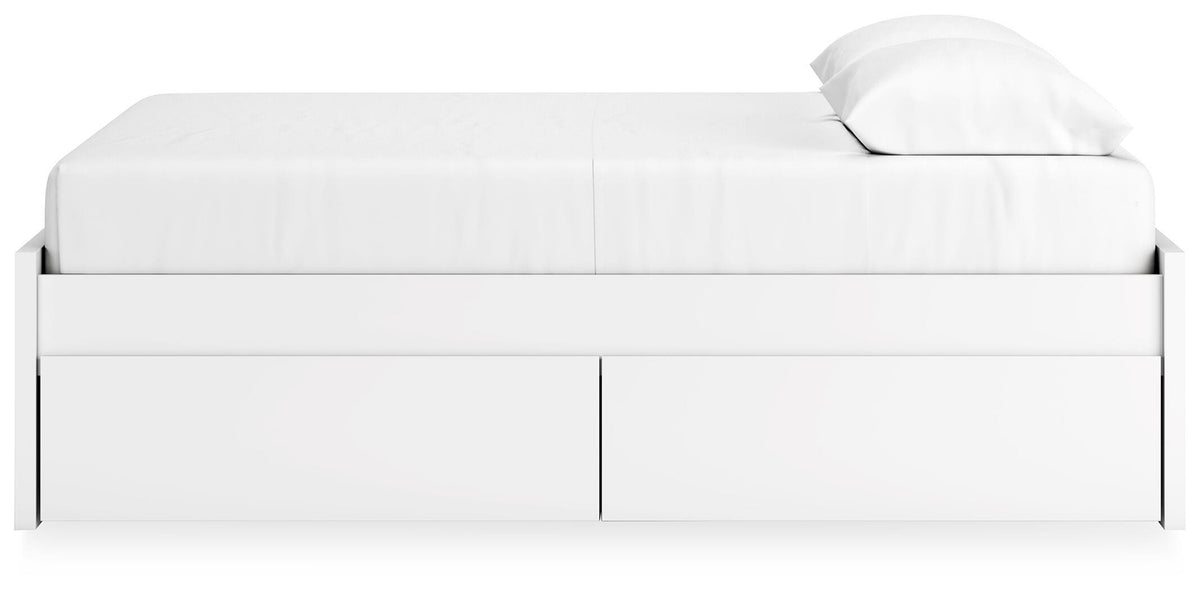 Onita Platform Bed with 2 Side Storage - White  (EB9630-SI) - Image 8