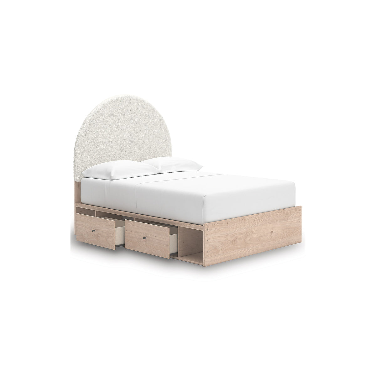 Arloster Full Upholstered Panel Bed with Storage (PCB1566-SI) - Image 4