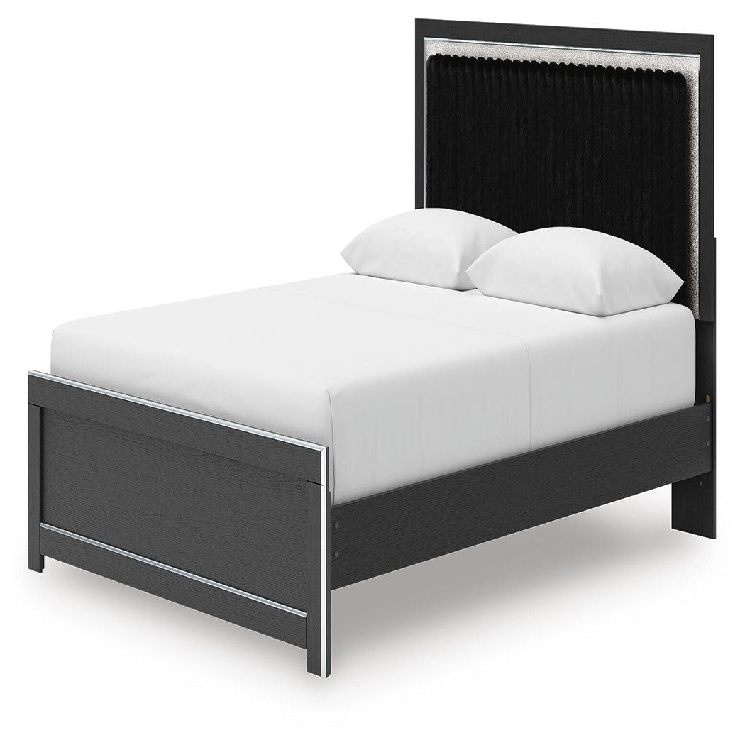 Zuraleus Queen Upholstered Bed, Dresser, Mirror and Nightstand (PCB3380-SI) - Image 14