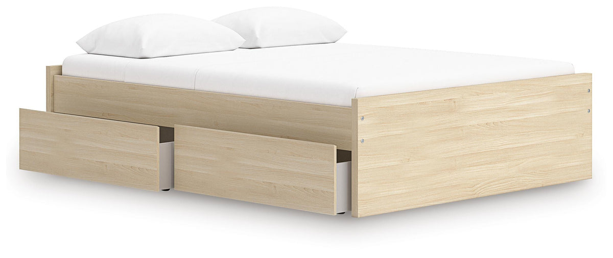 Onita Platform Bed with 2 Side Storage - Natural  (EB9632-SI) - Image 2