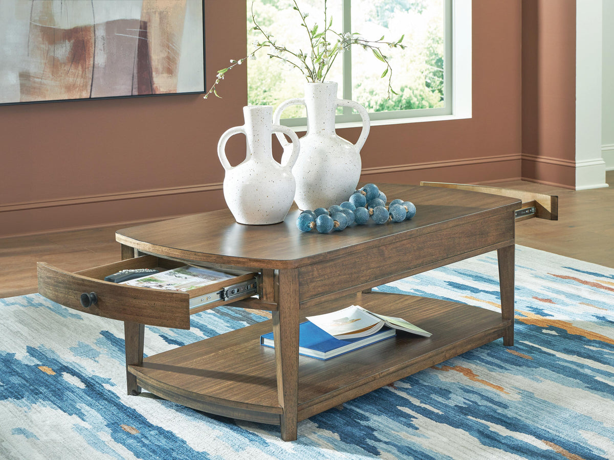 Burkbyer Coffee Table - Brown  (T513-SI) - Image 6