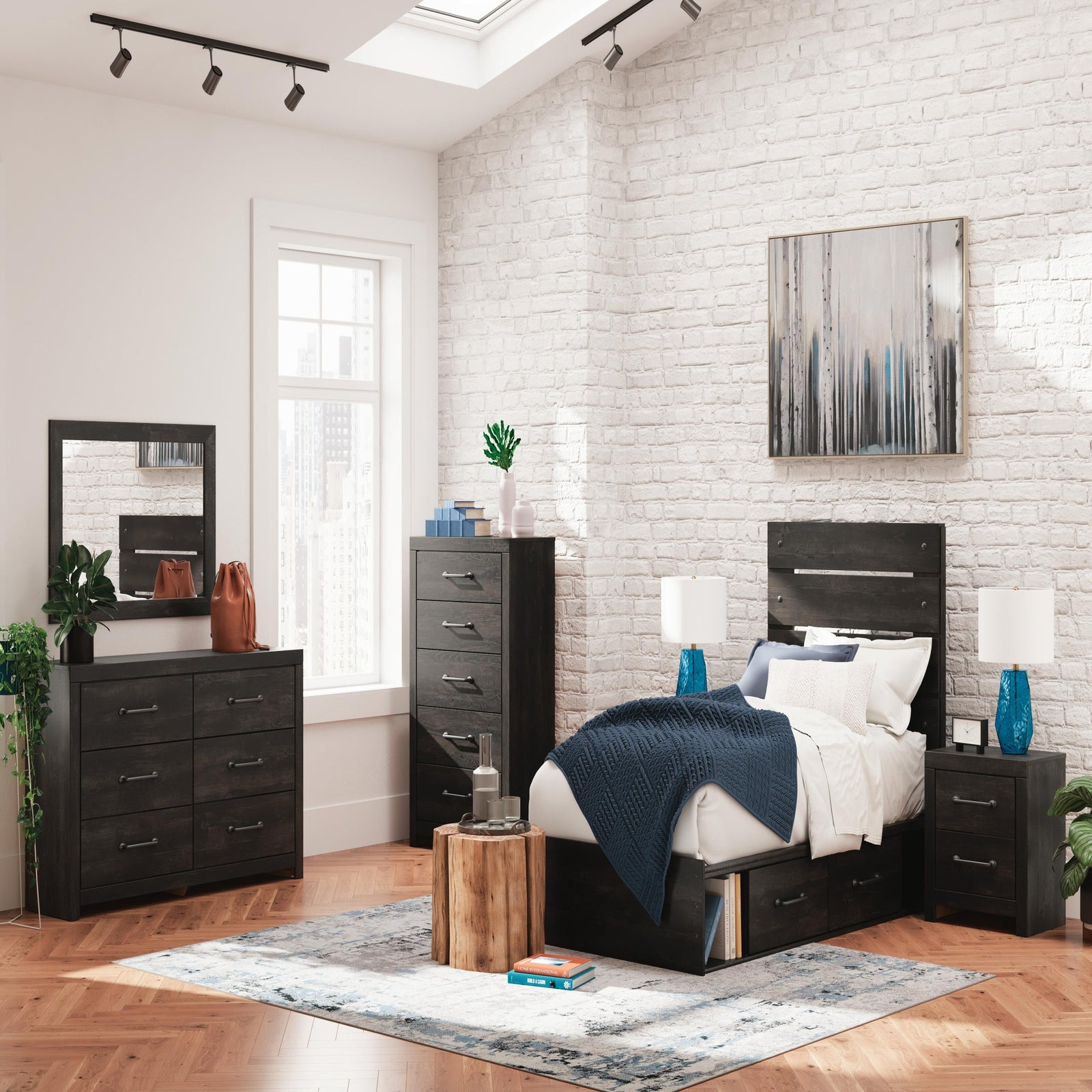 Hollivern Twin Panel Storage Bed (PCB2108-SI) - Image 11