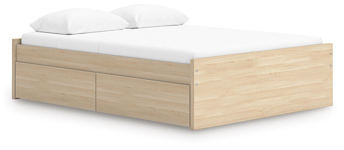 Onita Platform Bed with 2 Side Storage - Natural  (EB9632-SI)