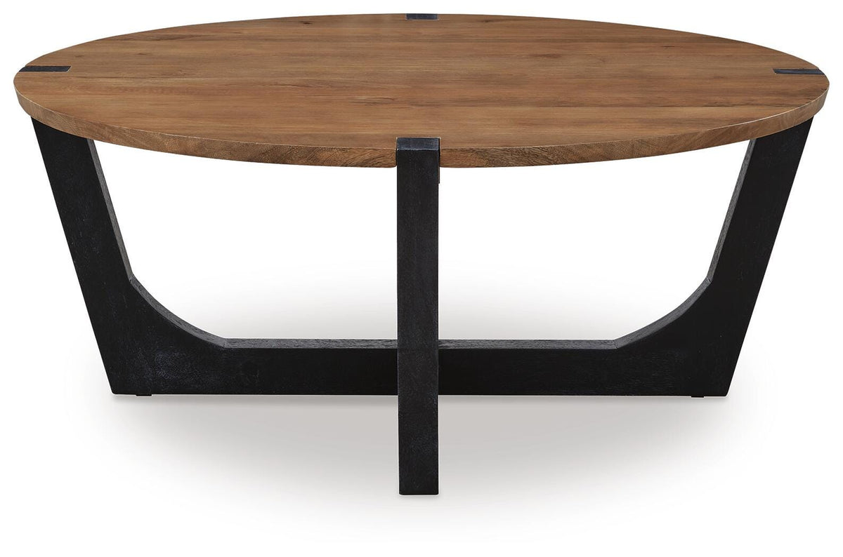 Hanneforth Coffee Table - Brown/Black  (T726-SI) - Image 2