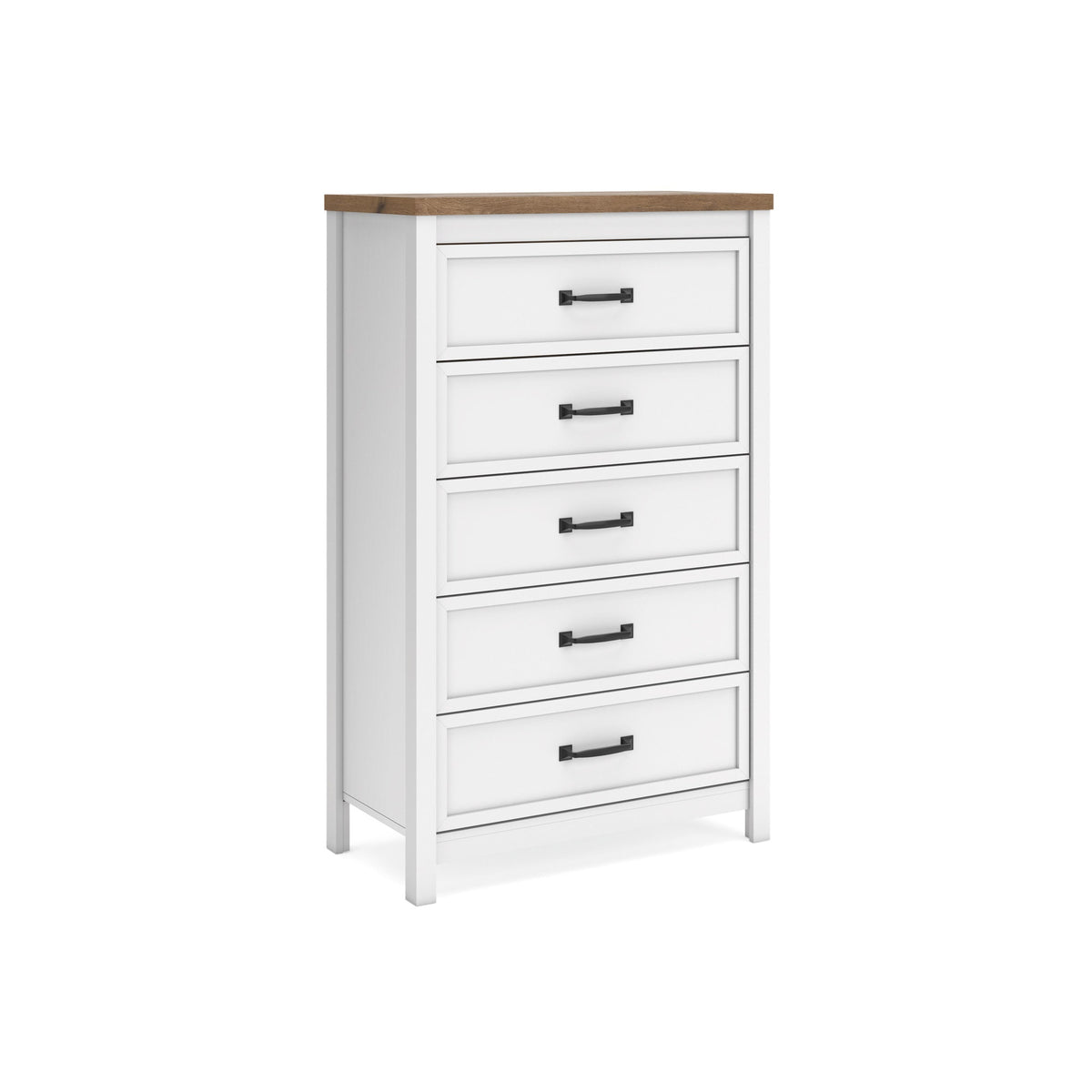 Kerisden Chest of Drawers - White/Brown  (EB1480-SI)