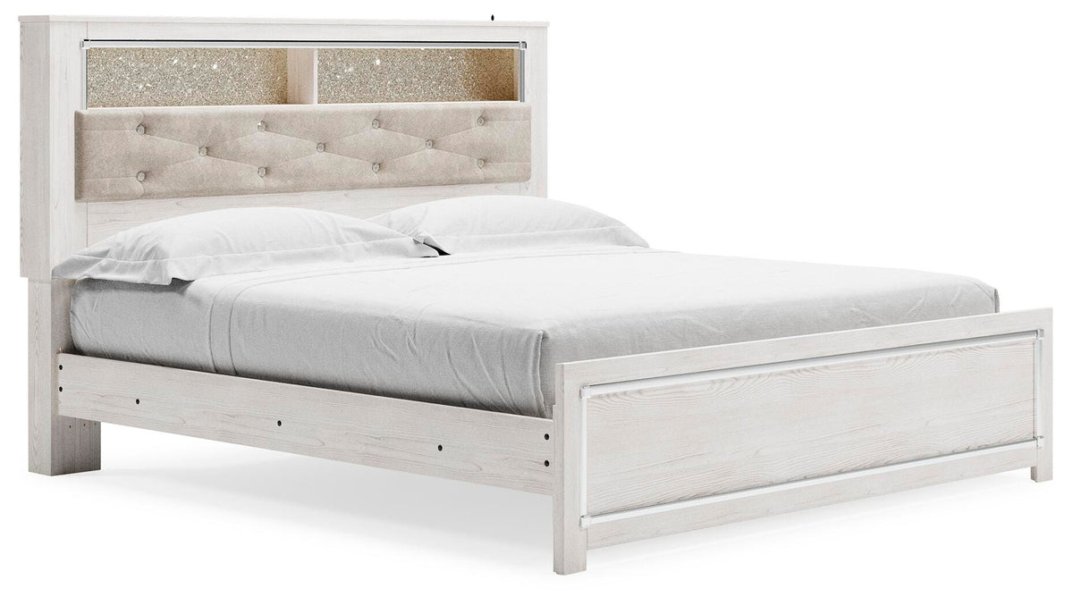 Altyra Panel Bookcase Bed - White  (B2640-SI)