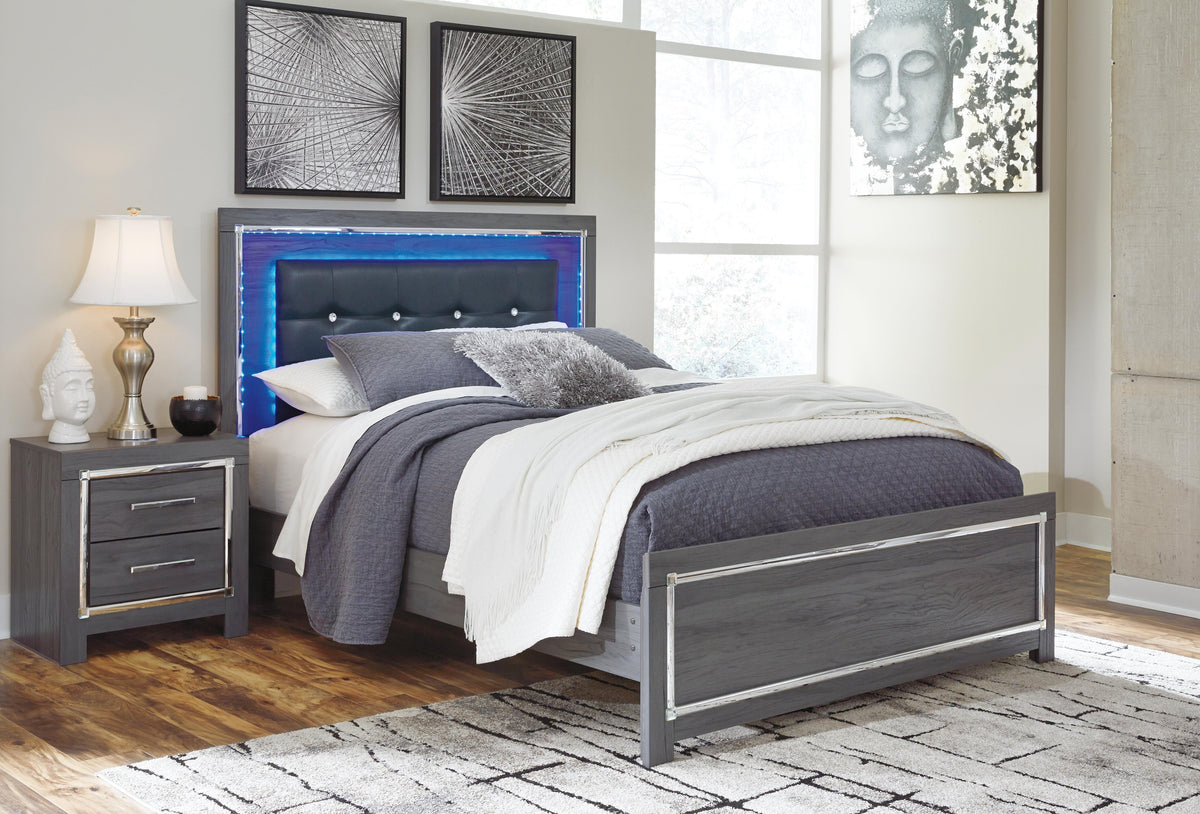 Lodanna Panel Bed - Gray  (B214-SI) - Image 3