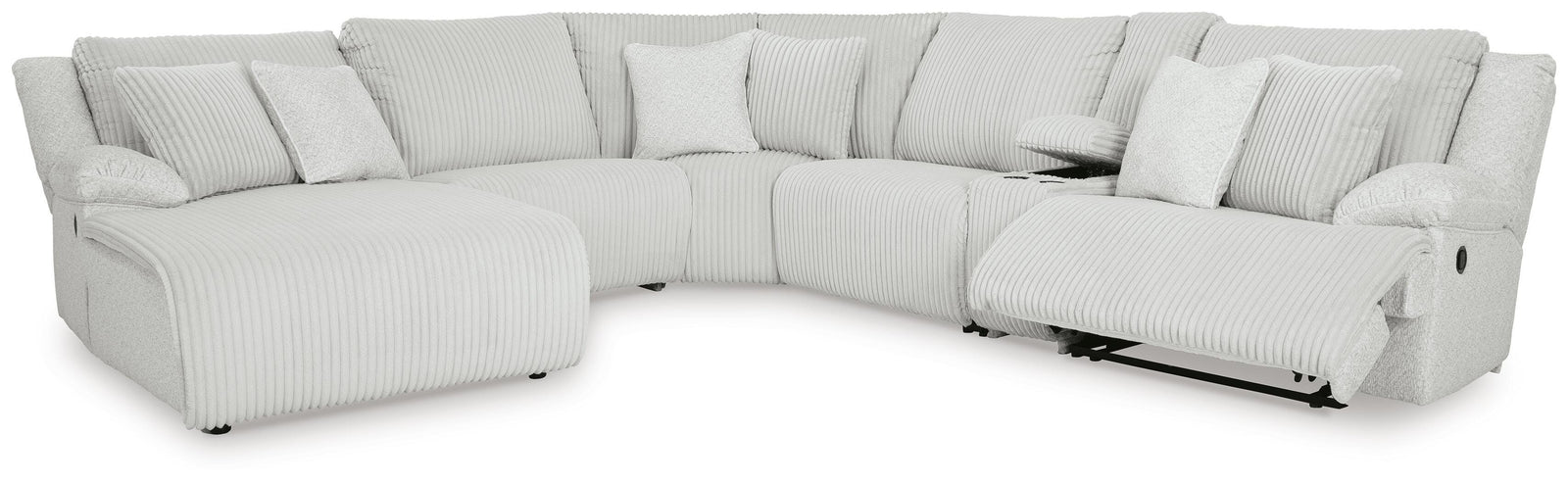 Top Tier 6-Piece Reclining Sectional with Chaise (92706-SI) - Image 2
