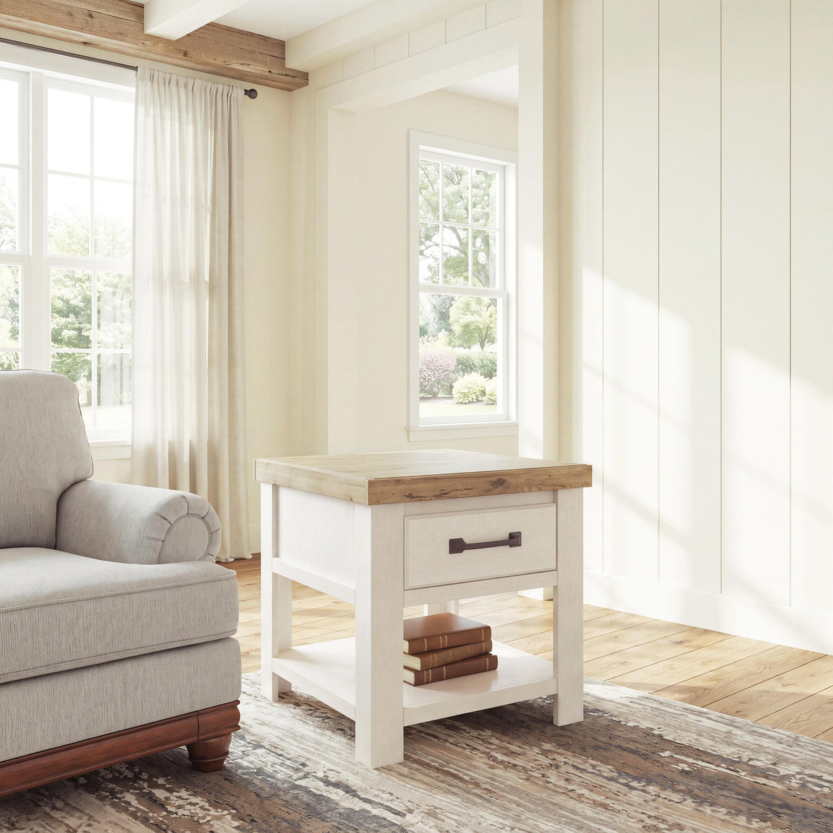 Savonport End Table - White/Brown  (T4615-SI) - Image 6