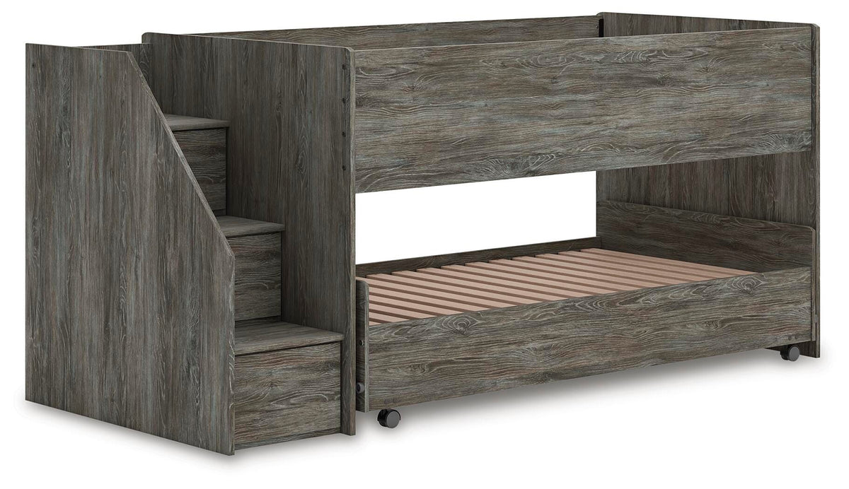 Frandern Twin over Twin Loft Bed (Youth) - Gray  (B4480-SI) - Image 2