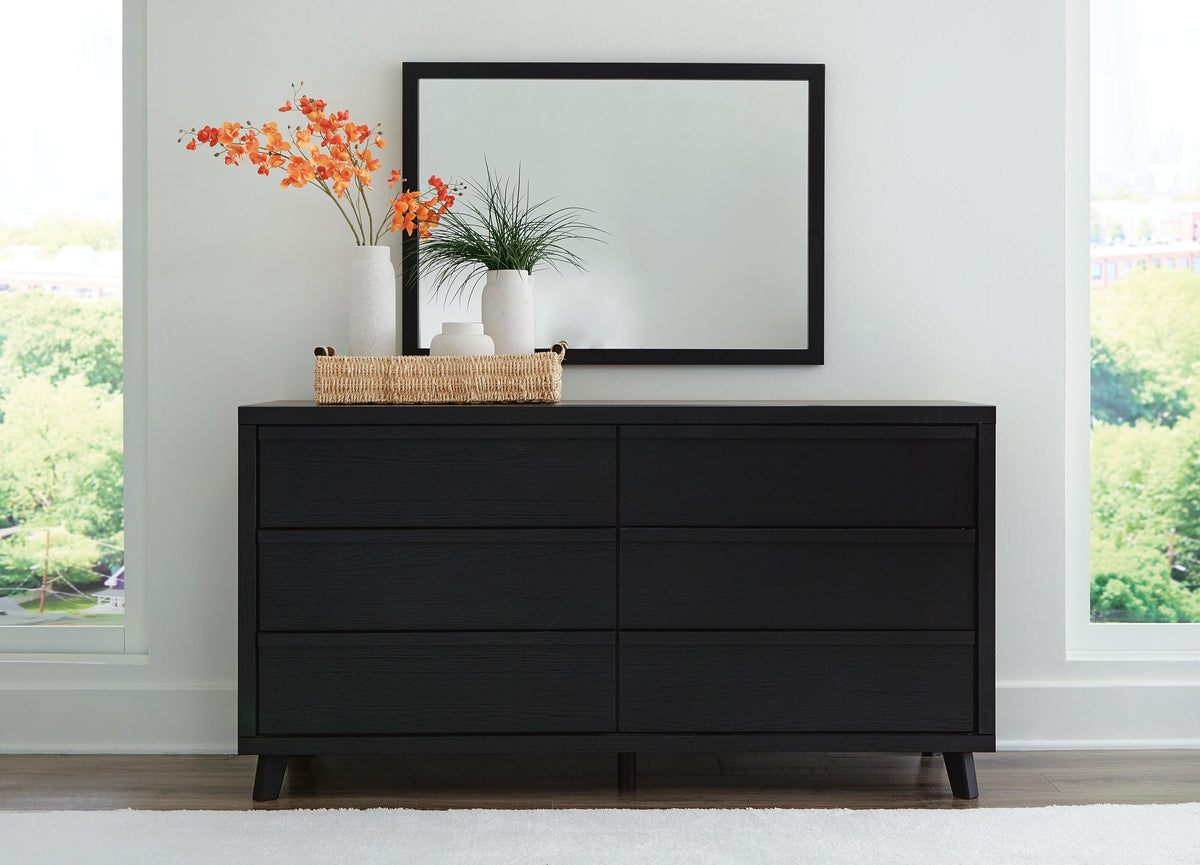 Danziar Dresser and Mirror - Black  (B1013-SI) - Image 5
