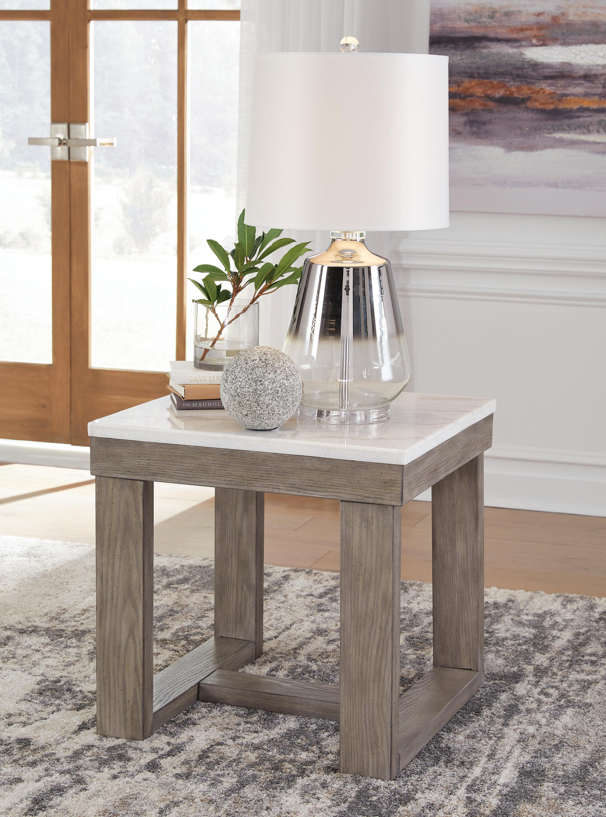 Loyaska Coffee Table, End and Sofa Table - Brown/Ivory  (T789-SI) - Image 16