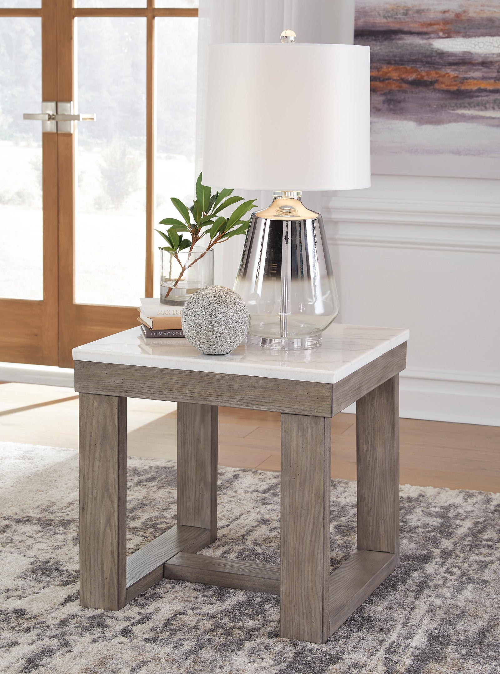 Loyaska Coffee Table, End and Sofa Table - Brown/Ivory  (T789-SI) - Image 16