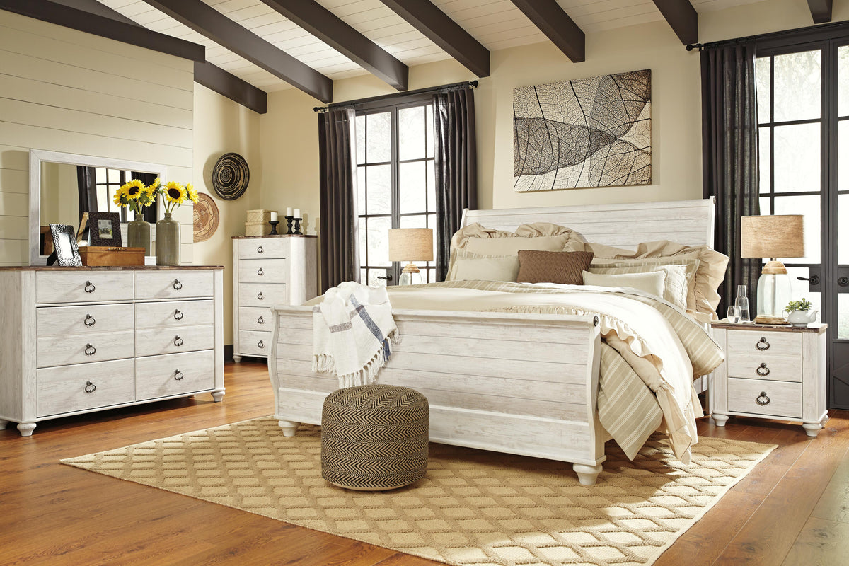 Willowton Chest of Drawers - Whitewash  (B267-SI) - Image 6