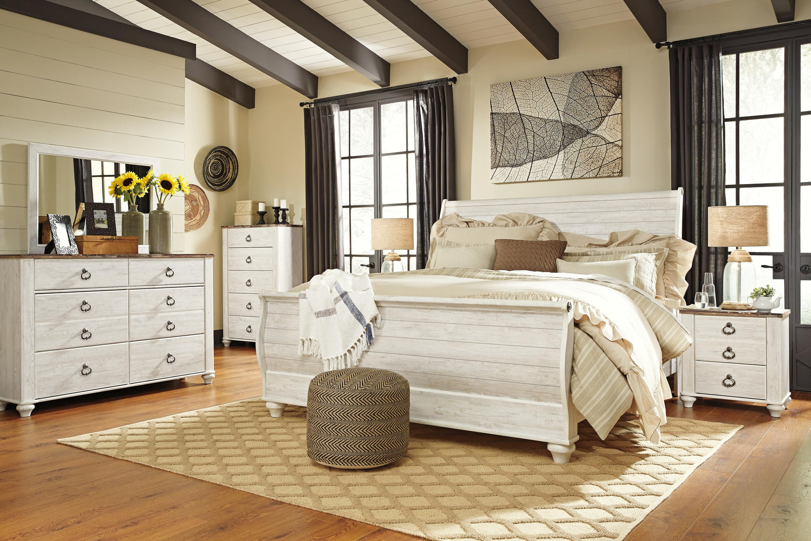 Willowton Chest of Drawers - Whitewash  (B267-SI) - Image 6